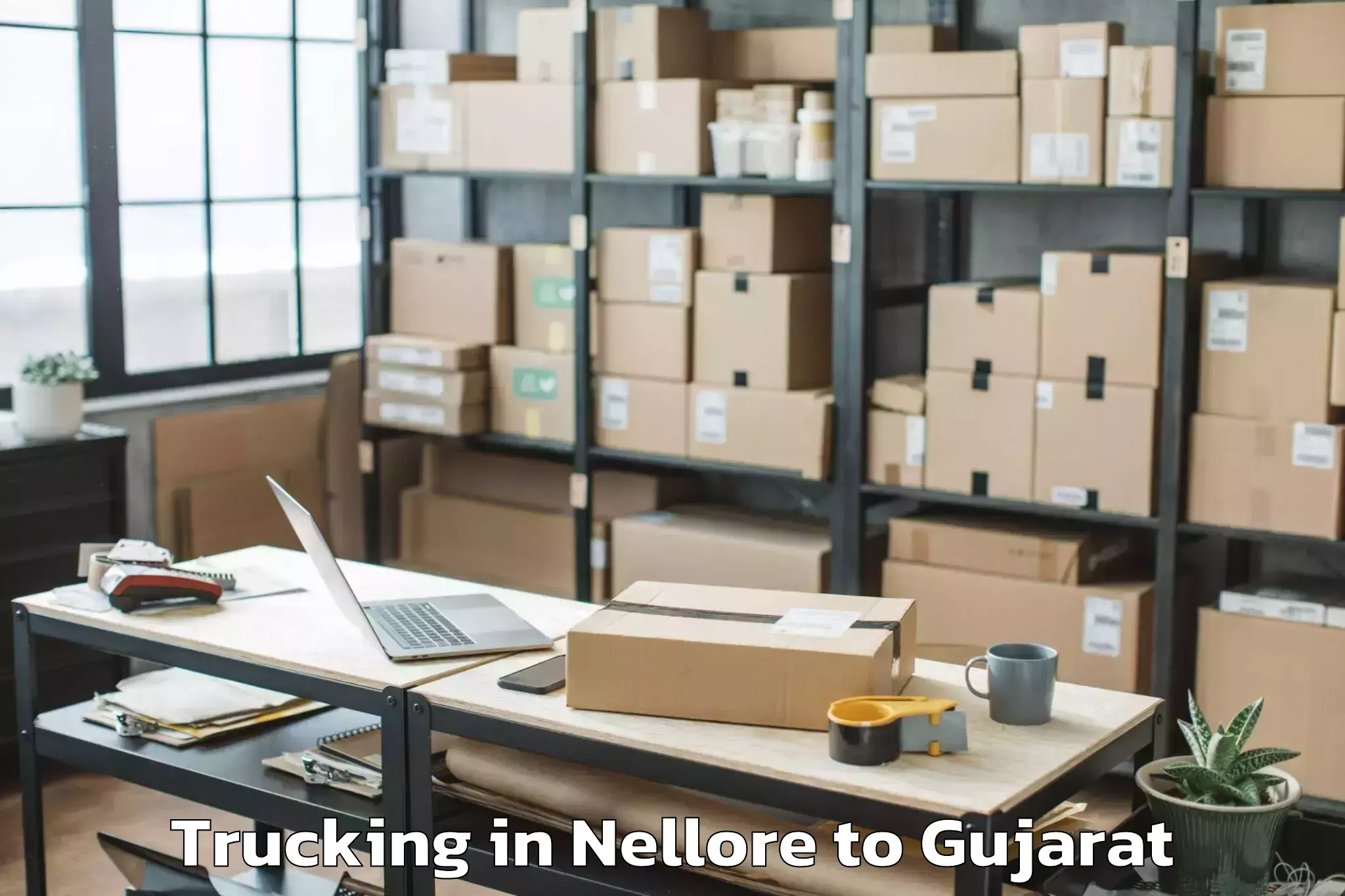 Book Nellore to Paliyad Trucking Online